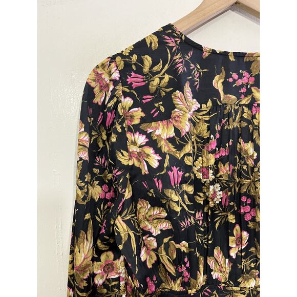 Romantic Victorian Cottage Parisian Floral Top M Fairy Grunge Whimsigoth Regency - Picture 10 of 15